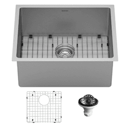 Select Stainless Steel Undermount 16G Single Bowl Kitchen Sink Kit, 21-1/4&quot; x 17-1/4&quot; x 8-1/4&quot; Main - Image