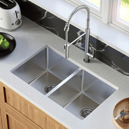 Select Stainless Steel Undermount 16G 50/50 Double Equal Bowl Kitchen Sink, 30&quot; x 18&quot; x 9-1/2&quot; (40/Box) Alt 1 - Image