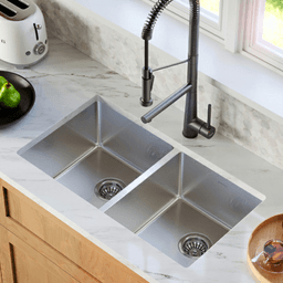 Select Stainless Steel Undermount 16G 50/50 Double Equal Bowl Kitchen Sink, 32&quot; x 18&quot; x 9-1/2&quot; (40/Box) Alt 1 - Image