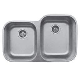 Durable 18 Gauge Stainless Steel Sink with Luxurious Soft Satin Brushed Finish - Undermount Installation for Stone and Quartz Countertops - Generous Bowl Proportions