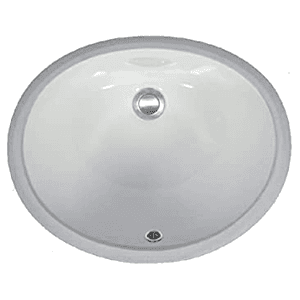 Karran VC101 Vitreous China Undermount Single Bowl Vanity Sink in White - Front View