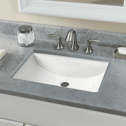 Karran Vitreous China Undermount Single Bowl Vanity Sink Bisque top view