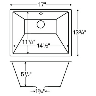 Undermount installation of Karran Vitreous China Vanity Sink in White Finish with Rear Drain Location and ADA Compliance.