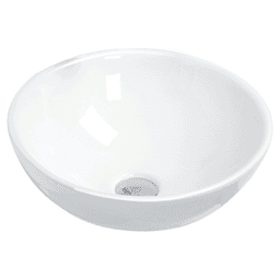 Valera Above-Counter Vitreous China Single Bowl Bathroom Vessel Sink, 15-1/2" x 15-1/2" x 5", White Main - Image