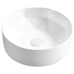 Valera Above-Counter Vitreous China Single Bowl Bathroom Vessel Sink, 16" x 16" x 4-1/2", White Main - Image