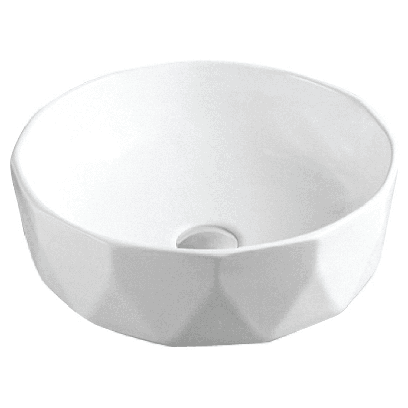 Valera Above-Counter Vitreous China Single Bowl Bathroom Vessel Sink, 16-1/2" x 16-1/2" x 4-1/2", White Main - Image