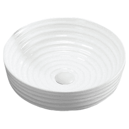 Valera Above-Counter Vitreous China Single Bowl Bathroom Vessel Sink, 16-1/8" x 16-1/8" x 4-1/4", White Main - Image