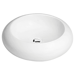 Valera Above-Counter Vitreous China Single Bowl Bathroom Vessel Sink, 19-1/2" x 19-1/2" x 4-1/4", White Main - Image