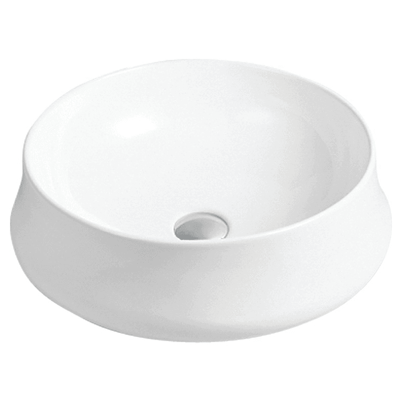 Valera Above-Counter Vitreous China Single Bowl Bathroom Vessel Sink, 18-1/4" x 18-1/4" x 4", White Main - Image