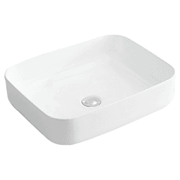 Valera Above-Counter Vitreous China Single Bowl Bathroom Vessel Sink, 20" x 15-7/8" x 4-1/2", White Main - Image