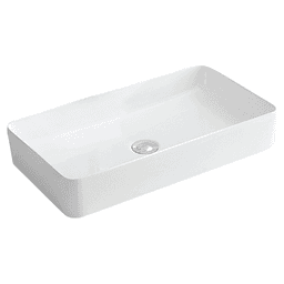 Valera Above-Counter Vitreous China Single Bowl Bathroom Vessel Sink, 24-1/4" x 14" x 3-1/2", White Main - Image