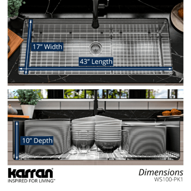Stainless Steel Undermount Extra-Large Single Bowl 16G Workstation Kitchen Sink Kit, 45" x 19" x 10" Alt 5 - Image