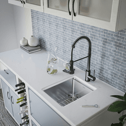 Elite Stainless Steel Undermount 16G Single Bowl Workstation Kitchen Sink Kit, 18-3/4" x 15" x 10" Alt 5 - Image