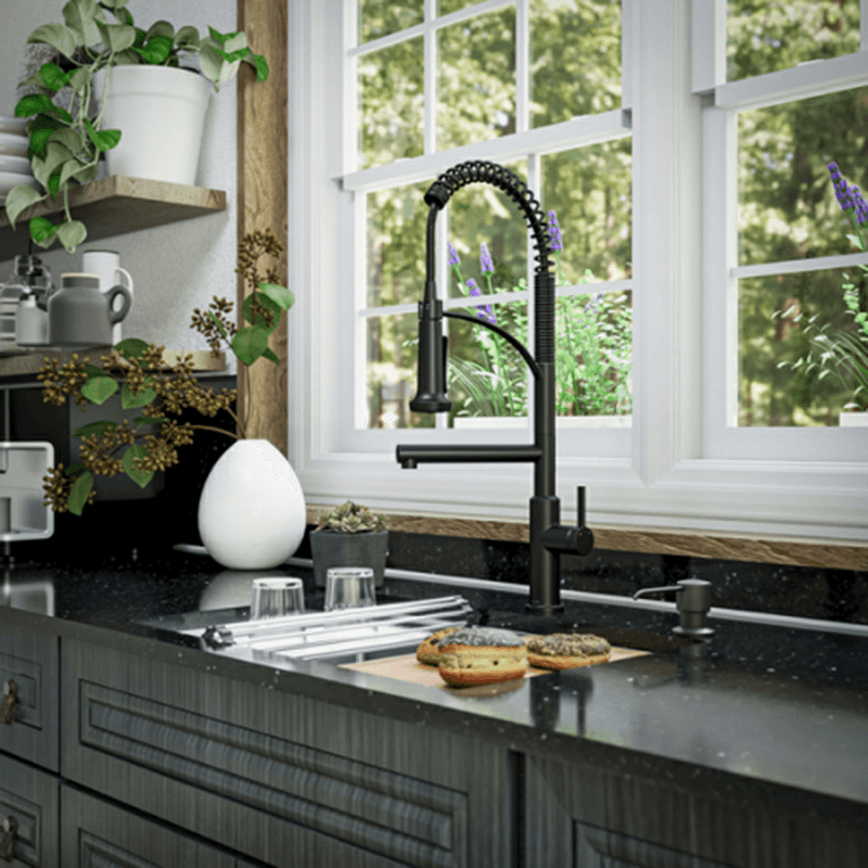 Elite Stainless Steel Undermount 16G Single Bowl Workstation Kitchen Sink Kit, 27" x 18-3/4" x 10" Alt 1 - Image