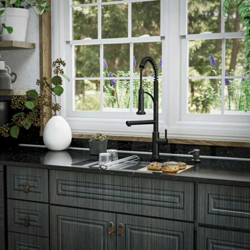 Elite Stainless Steel Undermount 16G Single Bowl Workstation Kitchen Sink Kit, 27" x 18-3/4" x 10" Alt 4 - Image