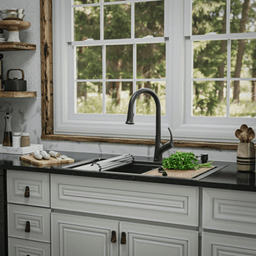 Elite Stainless Steel Top-Mount Single Bowl Workstation Kitchen Sink Kit with Right Drain, 33" x 22" x 10" Alt 6 - Image