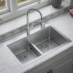 Elite Stainless Steel Top-Mount 16G Double Bowl Workstation Kitchen Sink Kit, 33" x 22" x 10" Alt 6 - Image