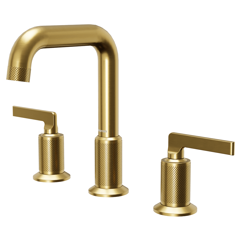 Gillingham Double-Handle Three Hole Widespread Basin Bathroom Faucet, Gold Main - Image