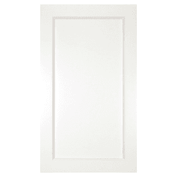 18&quot; x 84&quot; High DWhite Recessed Panel Broom Cabinet, Beech Main - Image