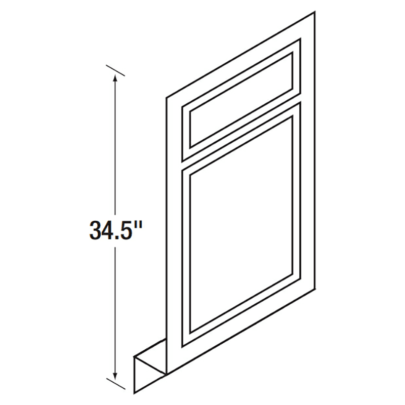 18&quot; x 34-1/2&quot; High DWhite Recessed Panel Sink Front, Beech Alt 1 - Image