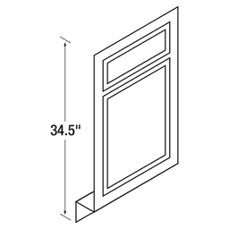 18&quot; x 34-1/2&quot; High DWhite Recessed Panel Sink Front, Beech Alt 1 - Image