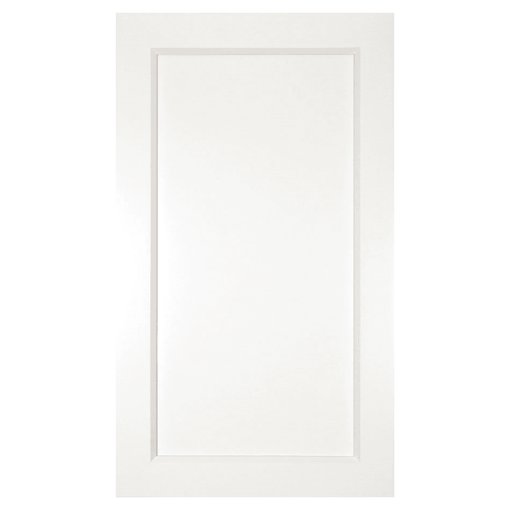 24&quot; x 84&quot; High DWhite Recessed Panel Broom Cabinet, Beech Main - Image