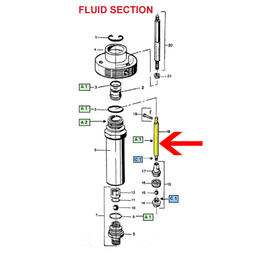 Fluid Piston Rod, 10 - 14 Airmix® Booth Pump - Alt Image 1