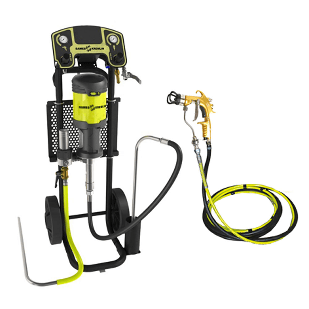 15C25 Cart-Mount Airmix Paint Pump System with Xcite Gun & 25ft Air & Fluid Hoses Main Image