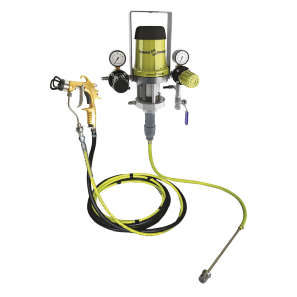 10C18 Wall-Mount Airmix Paint Pump System with Xcite Gun & 25ft Air & Fluid Hoses - Main Image