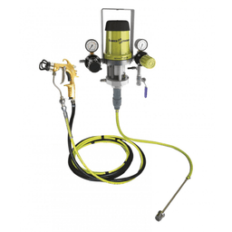 10C18 Wall-Mount Airmix Paint Pump System with Xcite Gun & 25ft Air & Fluid Hoses - Main Image