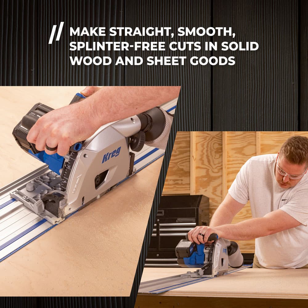 Kreg 20V Ionic Drive™ 6-1/2-in Plunge Cut Track Saw - Image 2