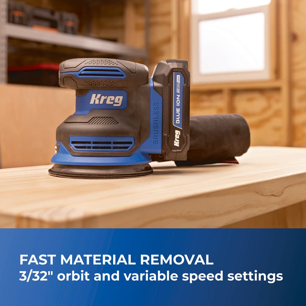 Kreg 20V Ionic Drive™ 5-in Random Orbit Sander - Image 3