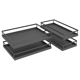 MagicCorner 12" Tray, Chrome/White (2/piece) Main - Image