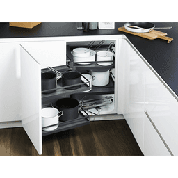 MagicCorner 12" Tray, Chrome/White (2/piece) Alt 1 - Image