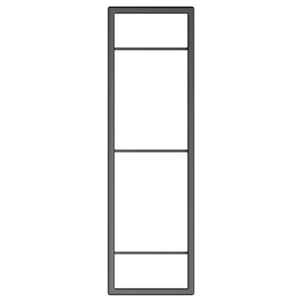 Youk 35-5/8" x 12-5/8" Ladder Rack, Jet Black Main - Image
