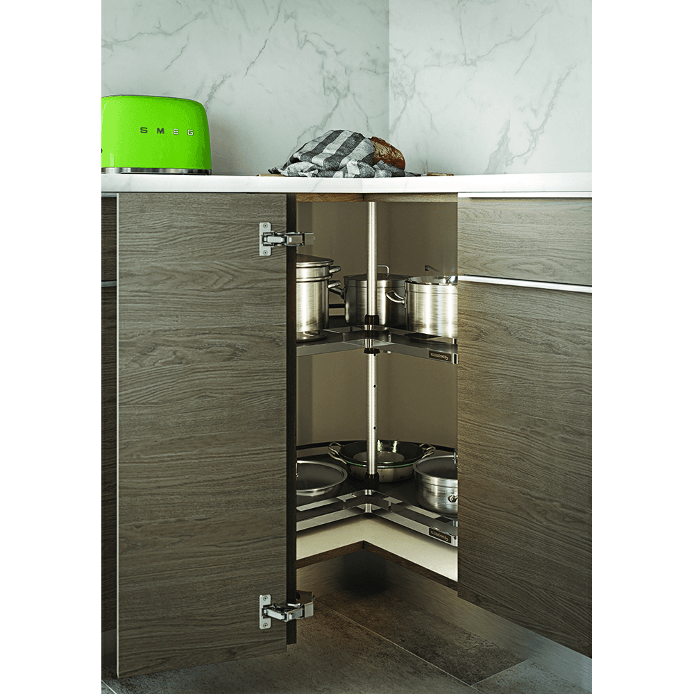 Lazy Susan 25-7/8" - 29-1/4" Adjustable Height Post System, Chrome Main - Image