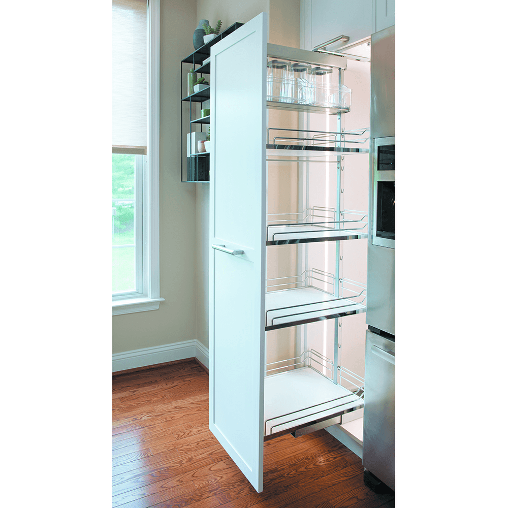 10" DISPENSA Arena Classic Shelf, Chrome/White (2/Piece) Alt 2 - Image