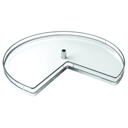 Lazy Susan 28" Shelf Kidney Shaped Corner Arena Classic, Chrome/White (2/Piece) Main - Image
