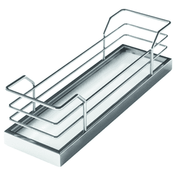 3" Spice Rack Shelf Tray Set, Chrome/White (2/Piece) Main - Image