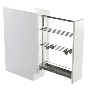 5-1/2" x 1-3/8" DISPENSA Base Pull-Out Wide Door Bracket, Silver Main - Image