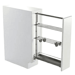 5-1/2" x 1-3/8" DISPENSA Base Pull-Out Wide Door Bracket, Silver Main - Image