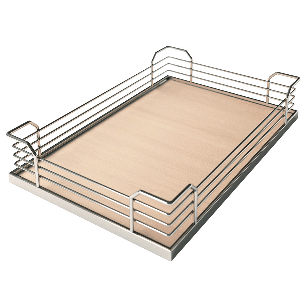 TANDEM 18-7/8" Shelf Solo Tray Set, Champagne/Maple (2/Piece) Main - Image