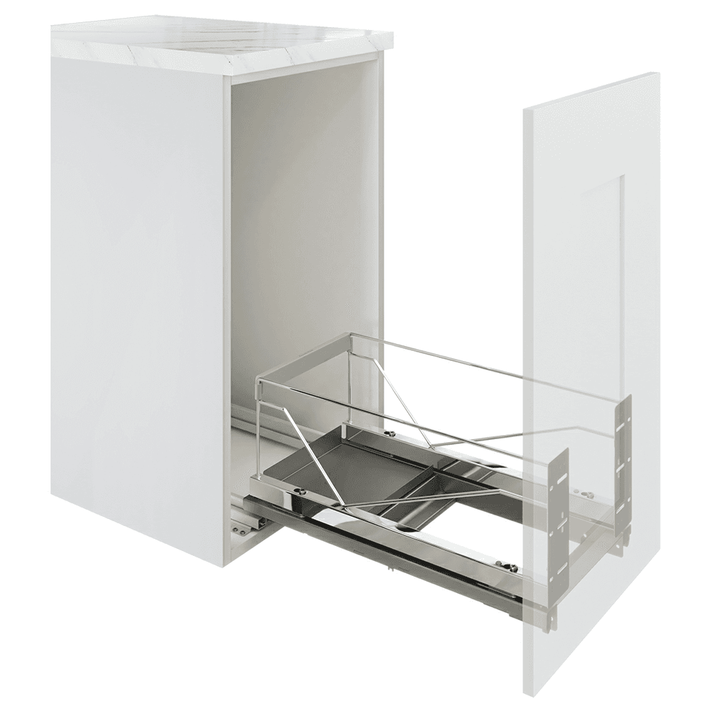 15-1/2" Wide Single Pull Out Frame Only, Chrome (16/Units) Main - Image