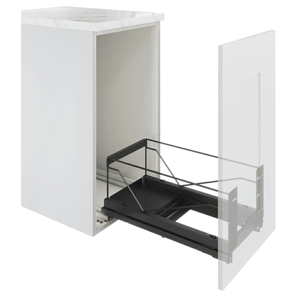 15-1/2" Wide Single Pull Out Frame Only, Anthracite Main - Image