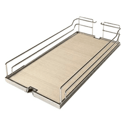 5" DISPENSA Base Pull-Out Arena Classic Shelf, Chrome/White (2/Piece) Main - Image