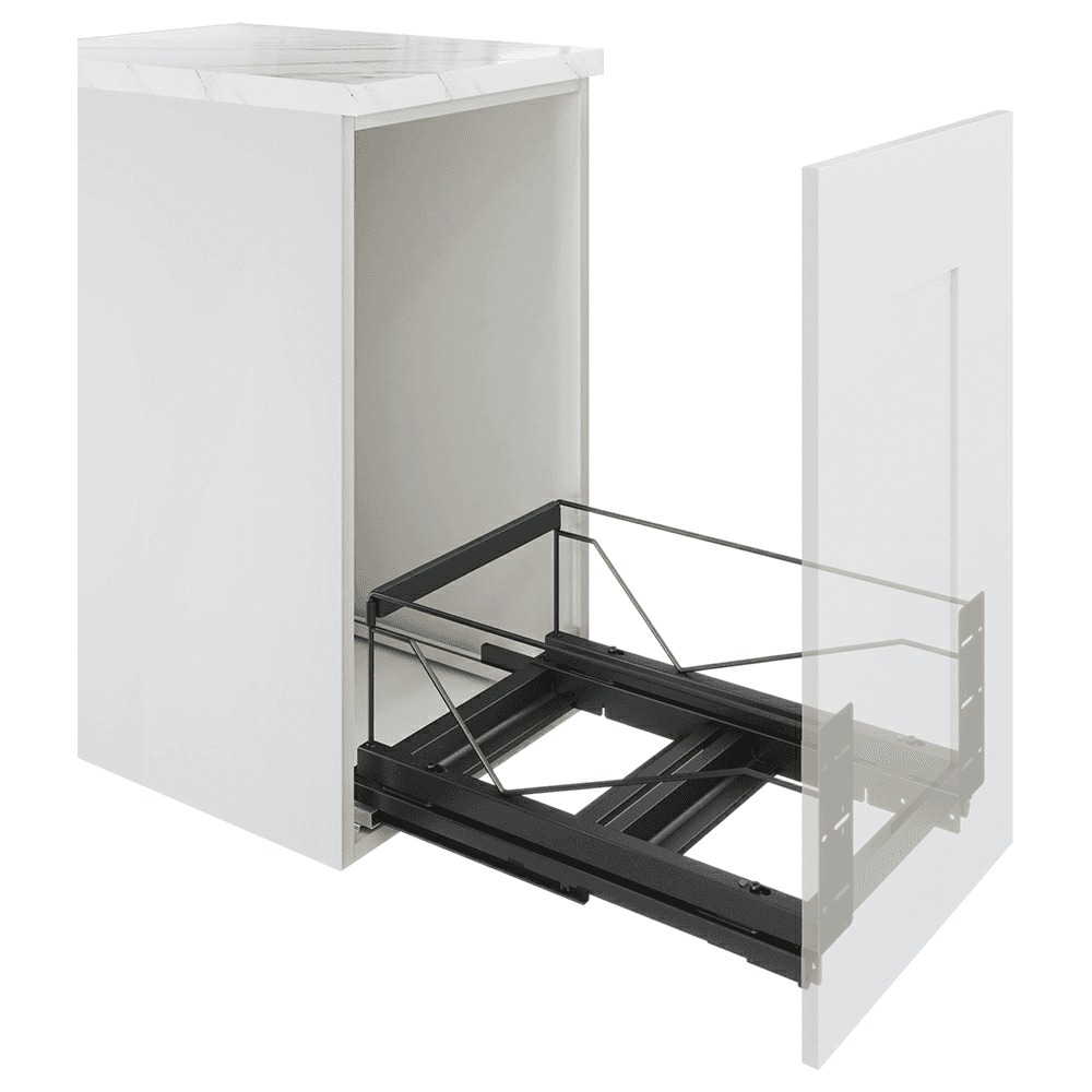 12-1/2" Wide Double Pull Out Frame Only, Anthracite Main - Image