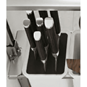 Drop-in Rod Style Knife Block, Black Main - Image