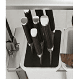 Drop-in Rod Style Knife Block, Black Main - Image