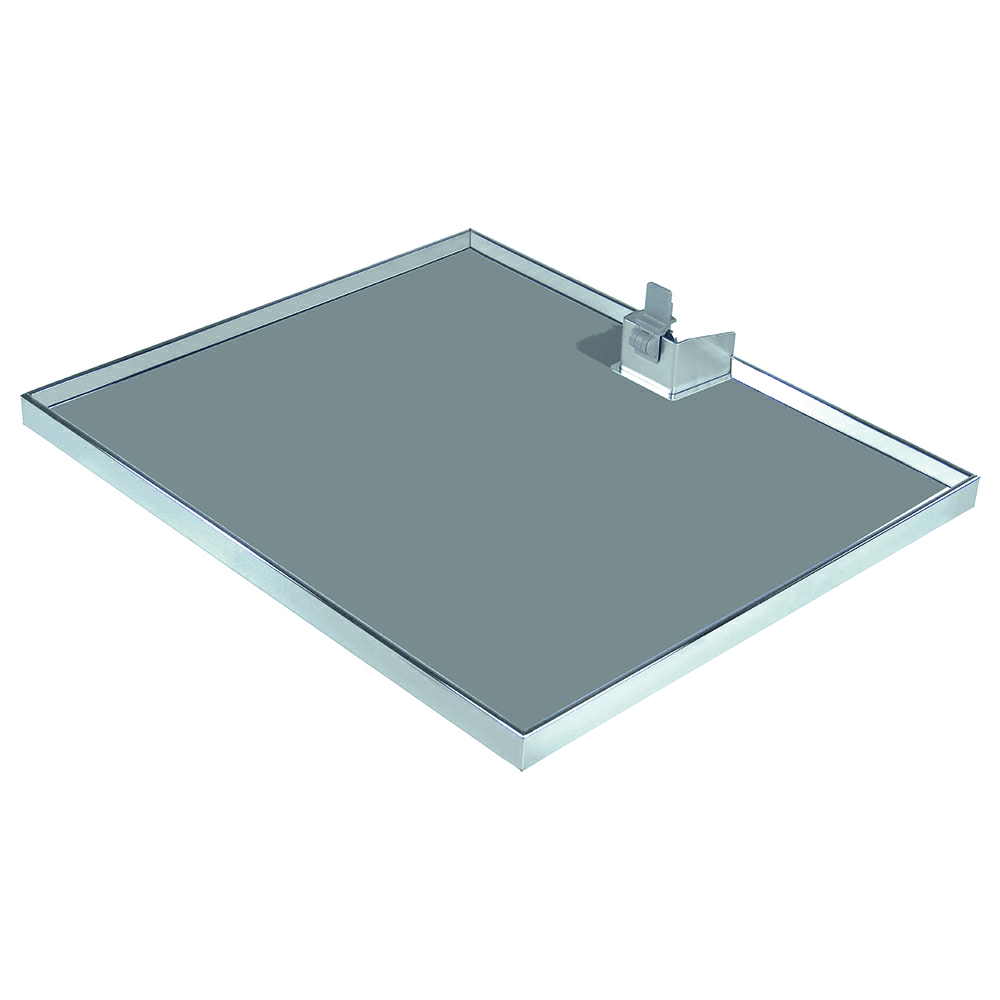 LAVIDO 21-5/8" Arena Select Single Shelf with Glass Rail for StraightLine, Chrome/Anthracite Main - Image