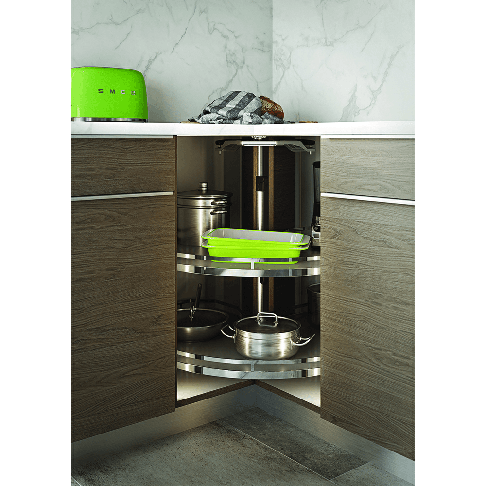 REVO 32" Shelf Arena Tray, Chrome/Maple (2/Piece) Alt 1 - Image